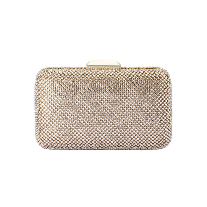 Ronny crystal mesh clutch