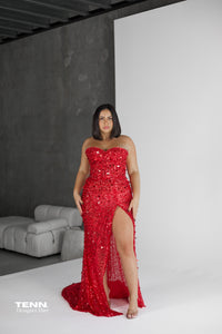 Albina Dyla Grande Couture Gown - Red