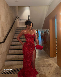 Albina Dyla Grande Couture Gown - Red_formal_dresses_Gold_Coast