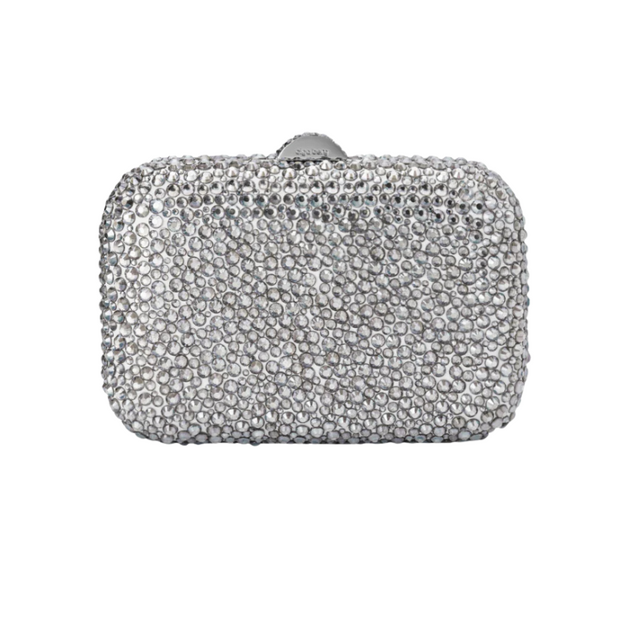 Casey Encrusted Clutch - Silver