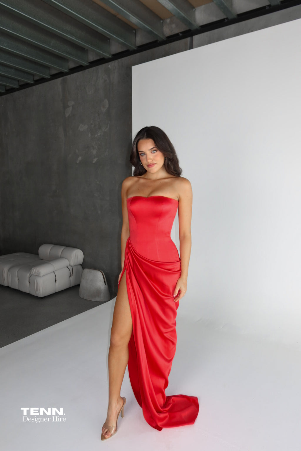 rent designer dresses australia Sherri Hill - Embellished Corset gown - 54838 - Red