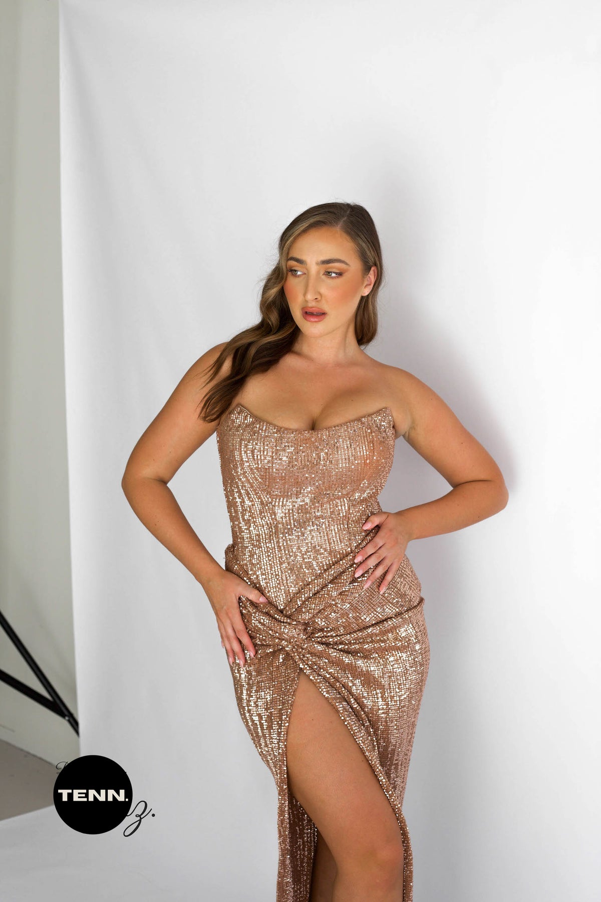 Gold formal dress