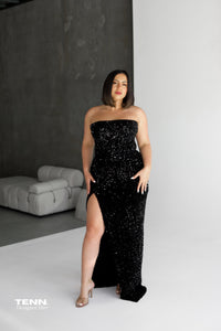 Black sparkle formal dress