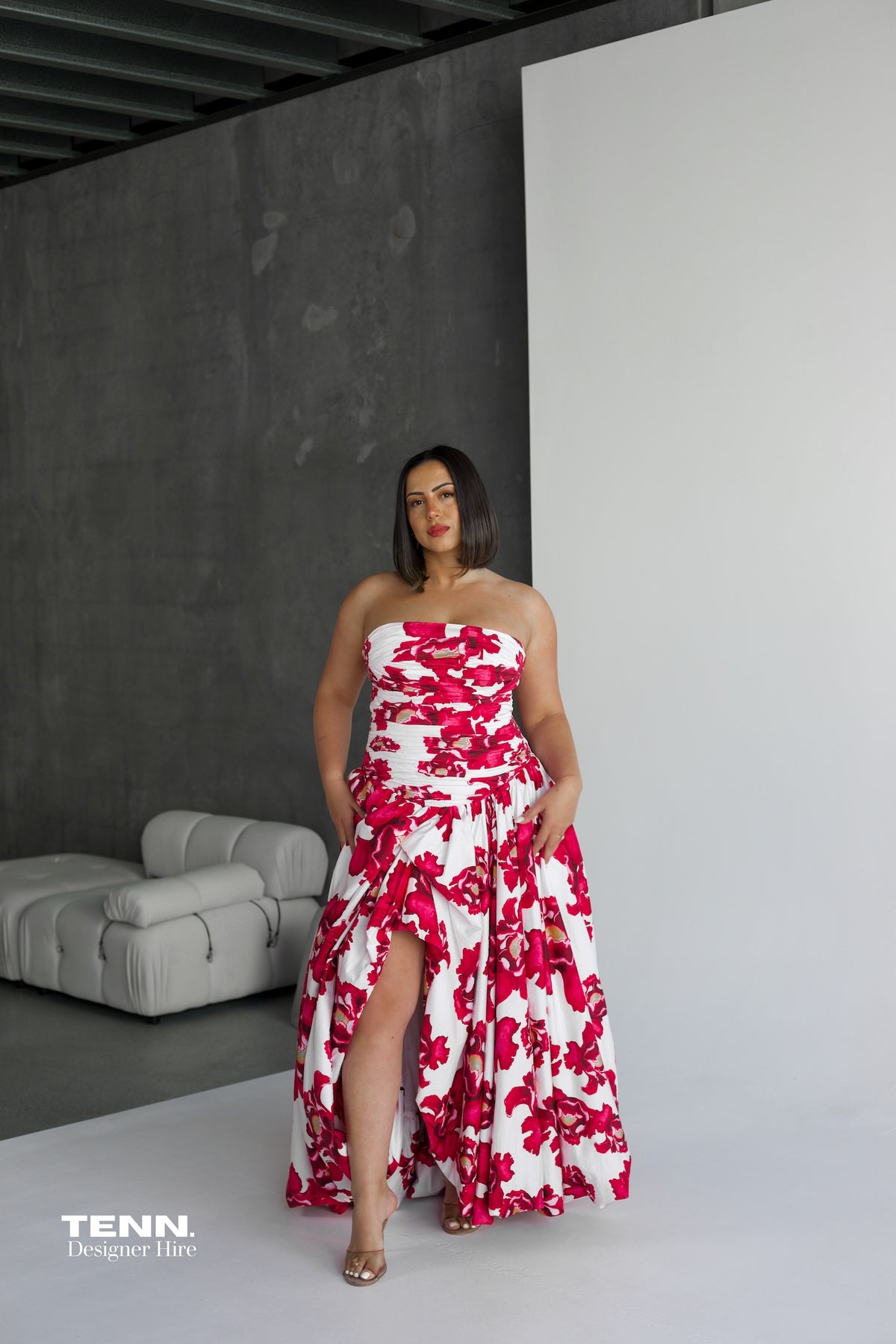 Floral wedding guest outfit