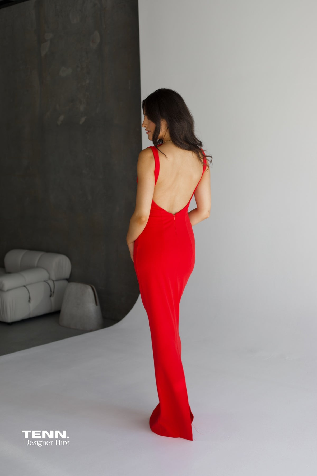 red Effie kats dress
