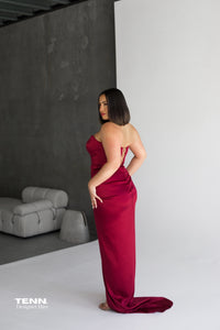 Burgundy formal dress