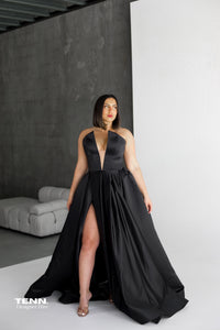 Black ball gown