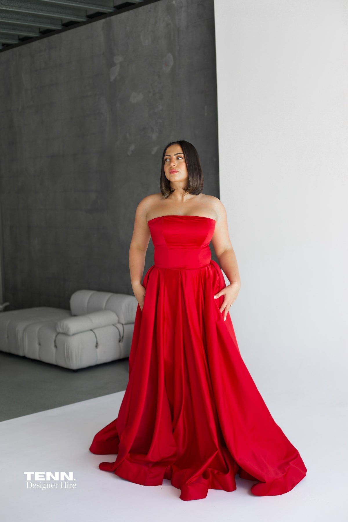Lia Stublla red dress