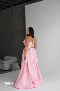 pink ball gown
