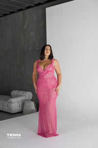 pink formal dress