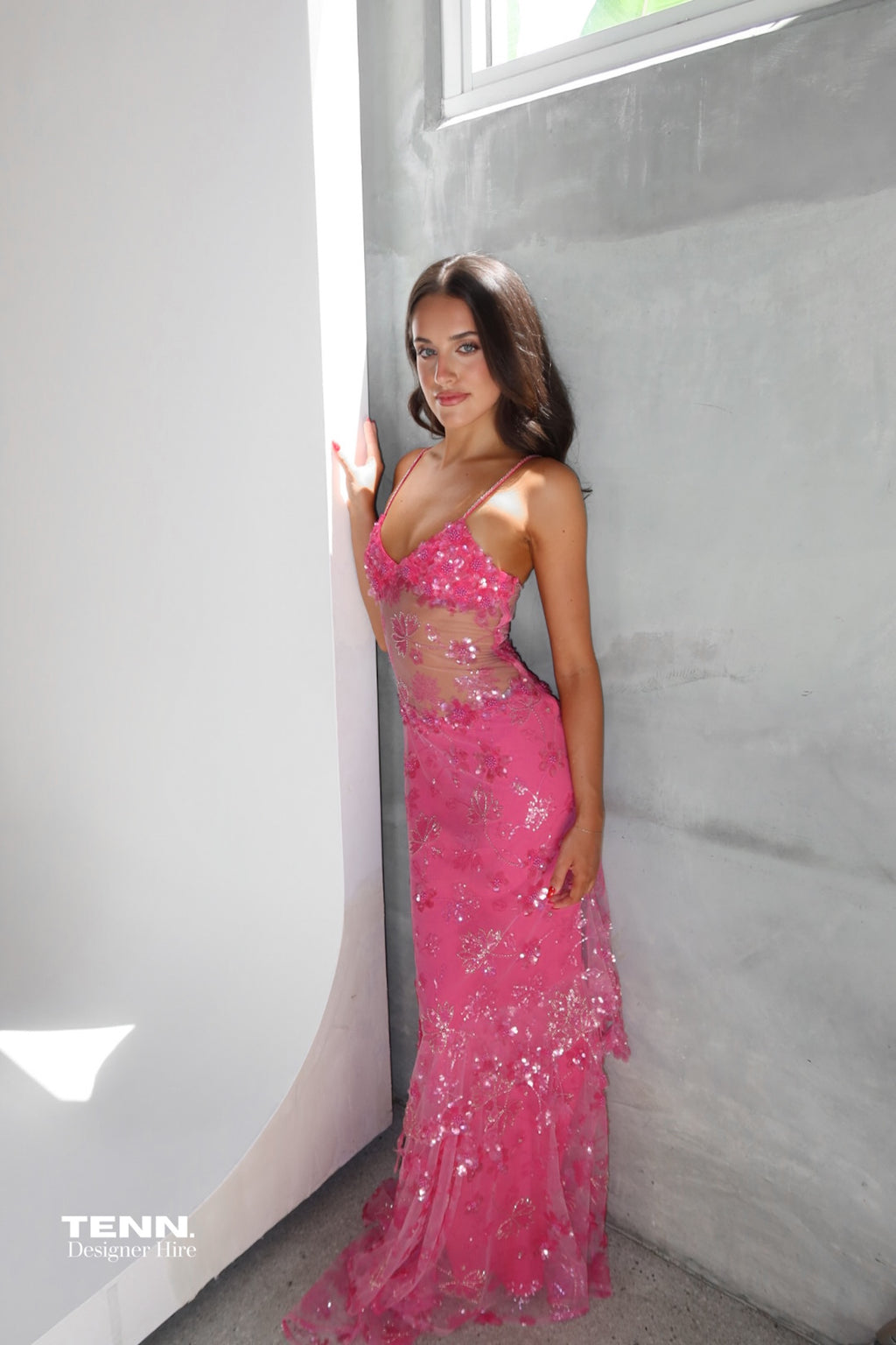 open lace back dress Cha Collective Delilah Dress Pink Hire – TENN