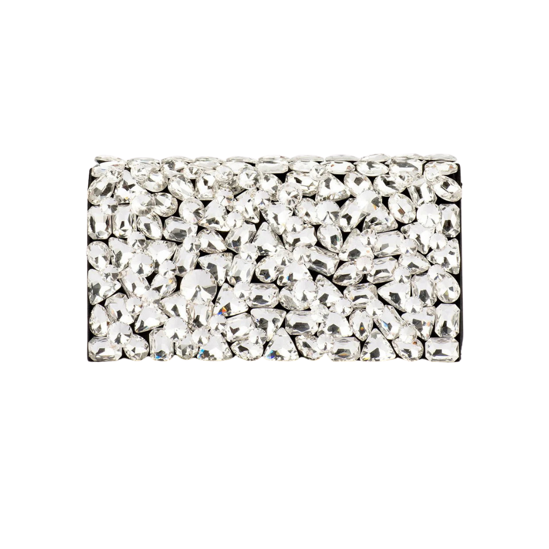 Renata crystal encrusted clutch