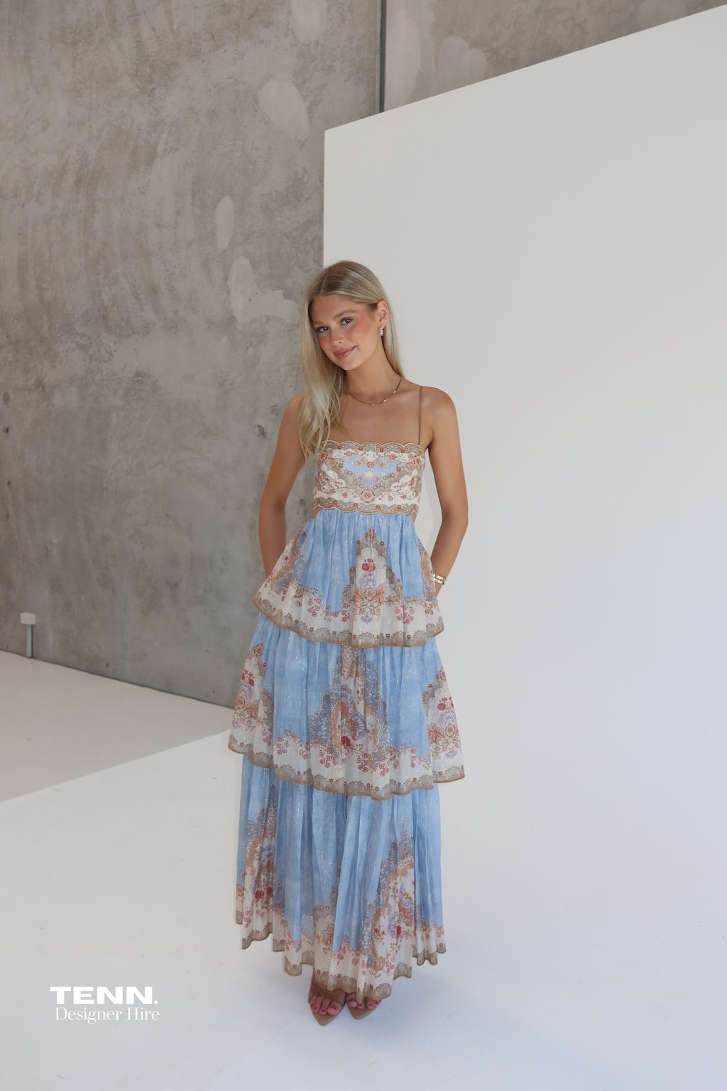 zimmermann layered dress Daylight Tiered Maxi Hire – TENN JUN2026DROP1 Daisy Street 90s button 7459DS261 Hire:Size 1 - 8 Day Hire