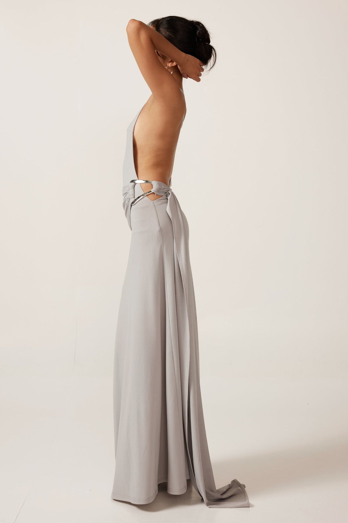 silver formal dress