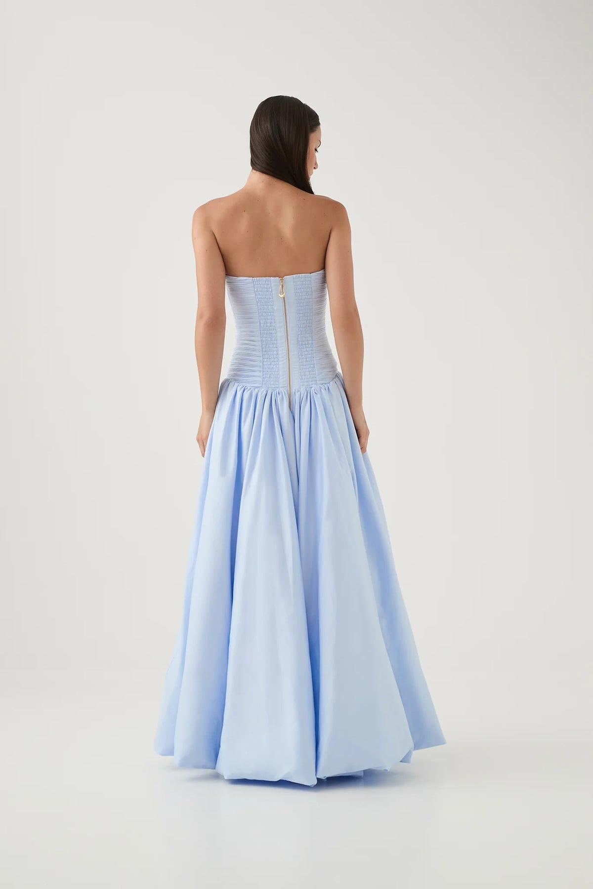 Violette Bubble hem Maxi Dress - Pearl Blue