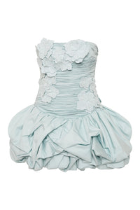 Splendour Mini Dress - Silver Blue