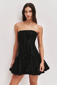 Florence Lace Mini Dress - Black