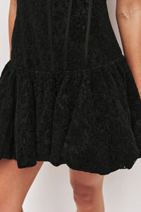 Florence Lace Mini Dress - Black