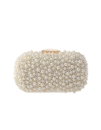Pearl Beaded Clutch - Pearl
