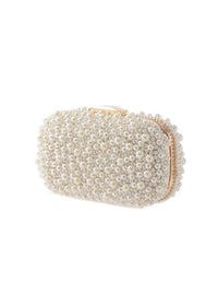 Pearl Beaded Clutch - Pearl