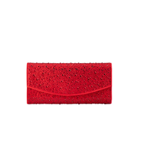 Emma Crystal Clutch - Red