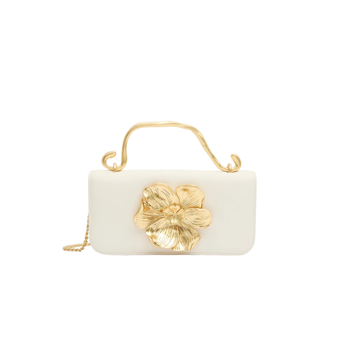 Alessia Flower Clutch - Ivory