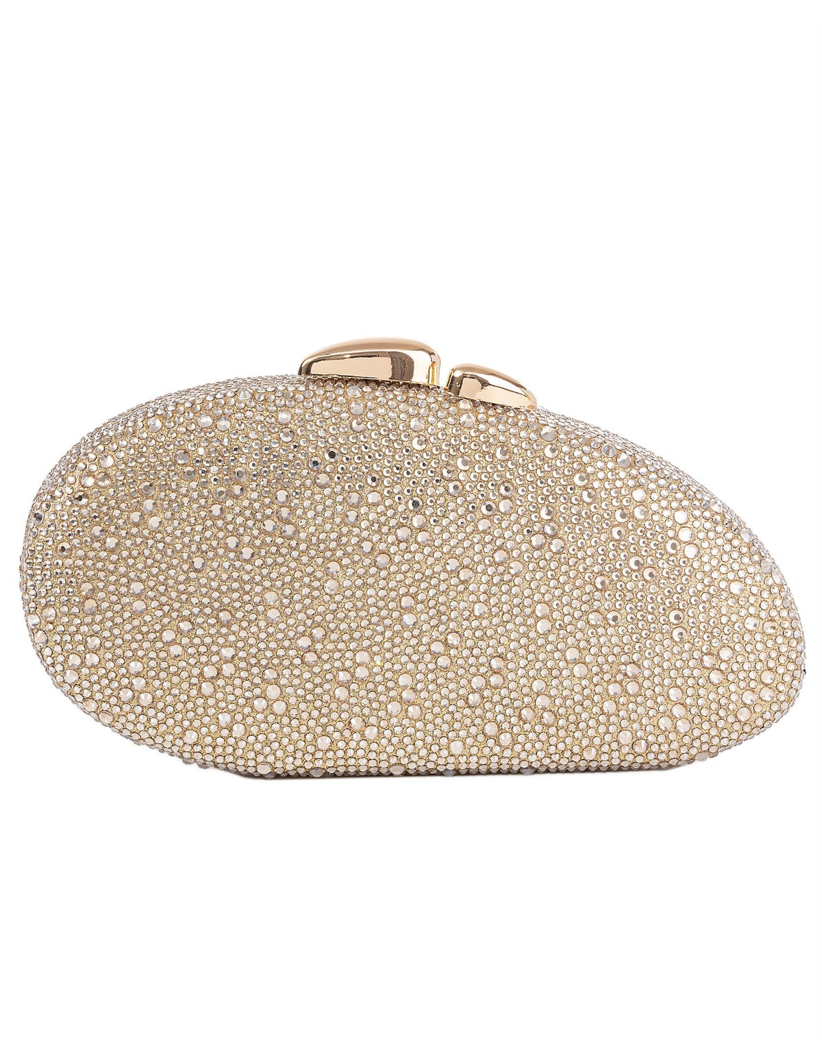 Asymetic Stones Bag - Gold