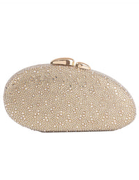 Asymetic Stones Bag - Gold