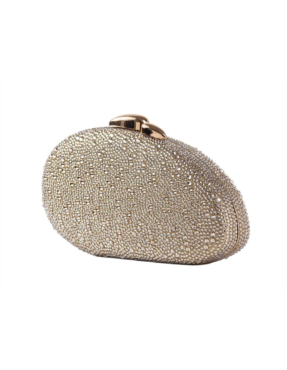 Asymetic Stones Bag - Gold
