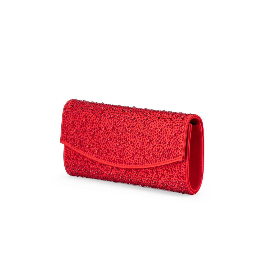 Emma Crystal Clutch - Red