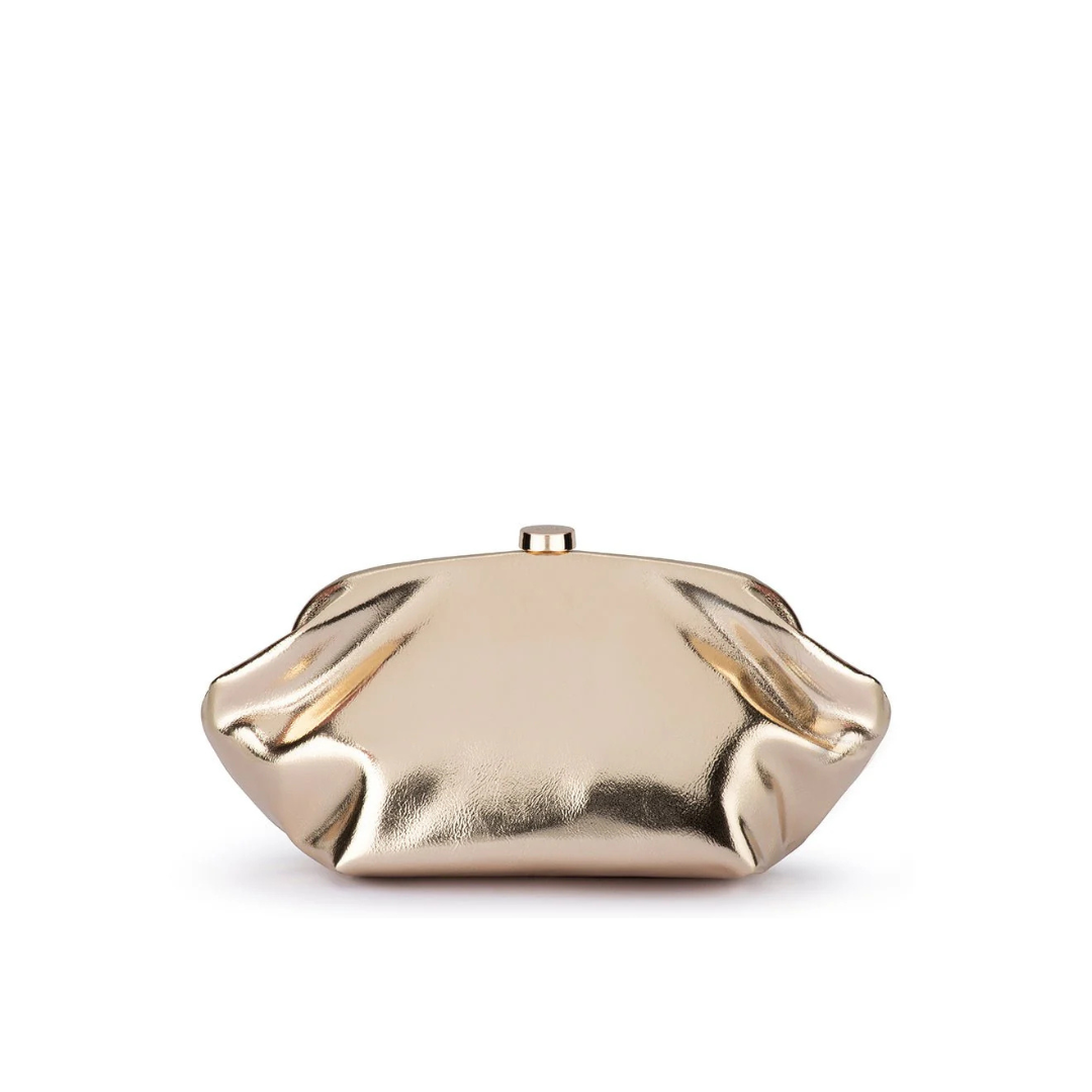 Tally Metallic Clutch Gold – - Main Image
