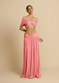Alessia top & Maxi Skirt - Dusty Pink