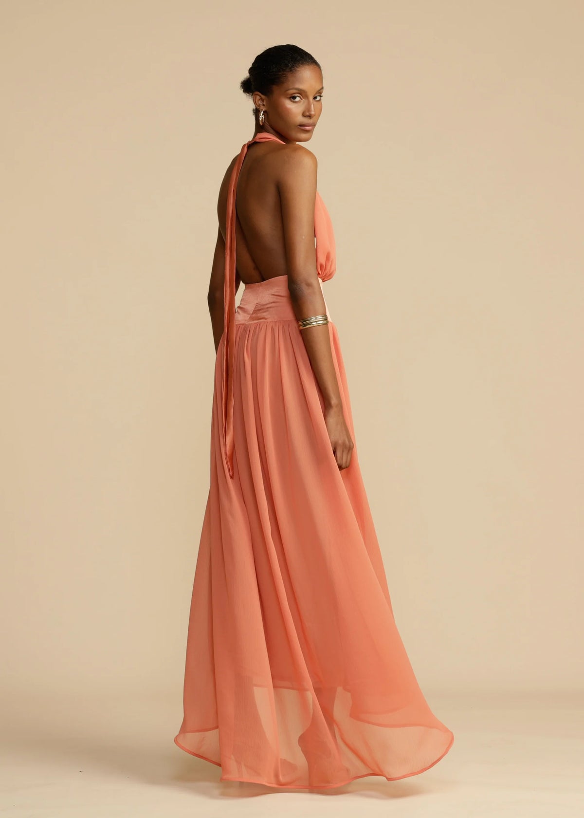 Serena Dress - Coral