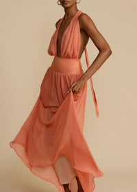 Serena Dress - Coral