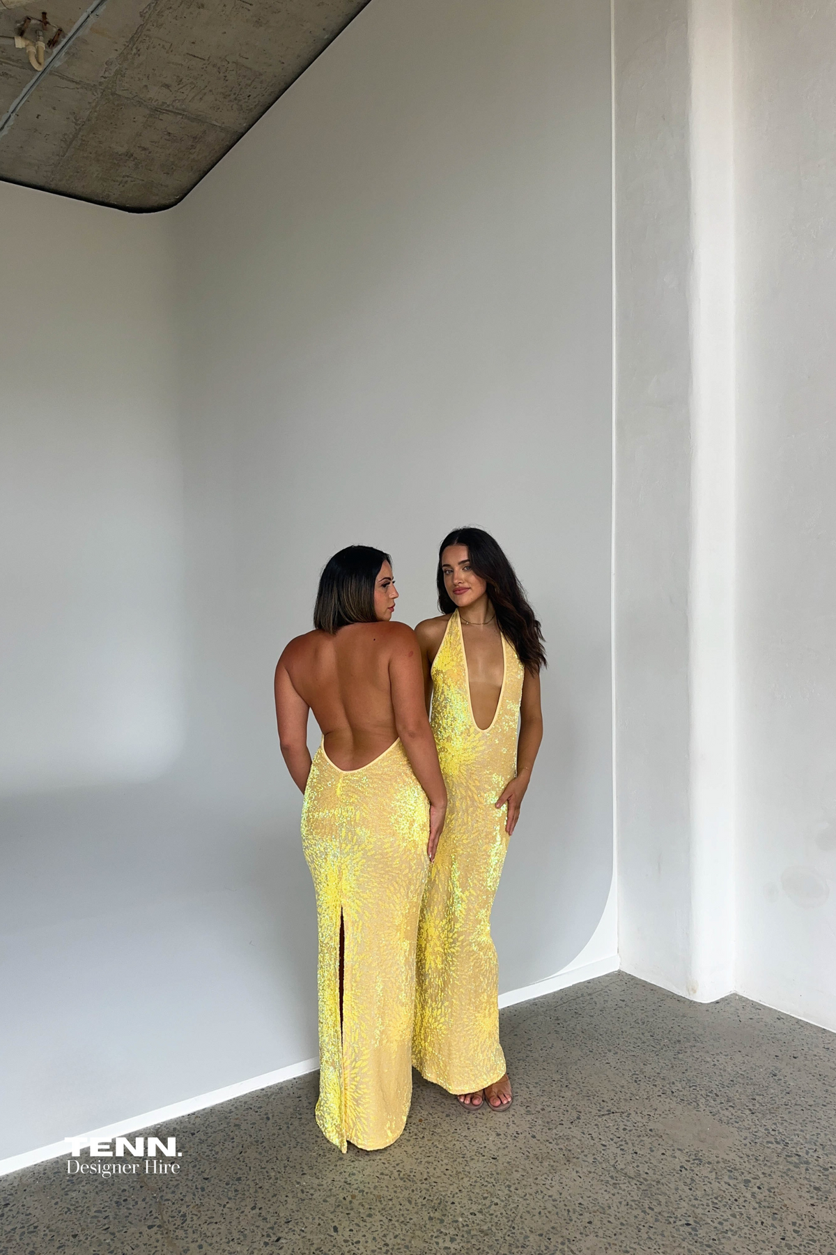 natalie rolt yellow sequin dress Natalie Rolt Delilah Gown Hire For A Night