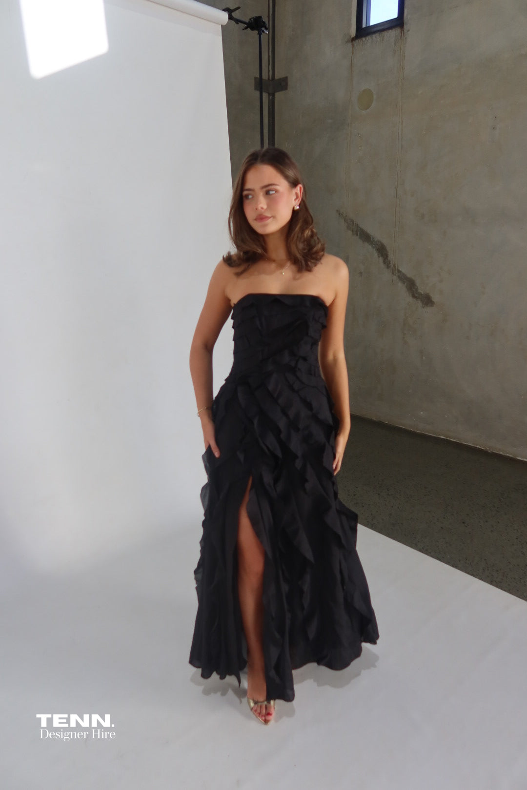 Aje Allairie Black Formal Event Dress TENN Designer Hire