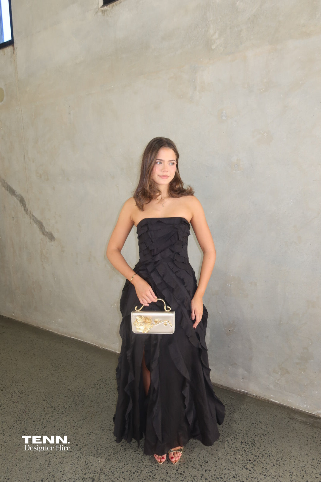 Aje Allairie Designer Dress Hire Black TENN Designer Hire