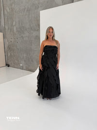 Aje Allairie Gown Black Hire TENN Designer Hire