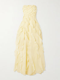 Aje Allairie Yellow Ruffle Maxi Dress – TENN Designer Hire