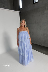 Aje Canyon Formal Gown Blue TENN Designer Hire