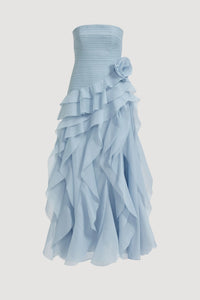 Aje Canyon Gown Cloud Blue Hire TENN Designer Hire