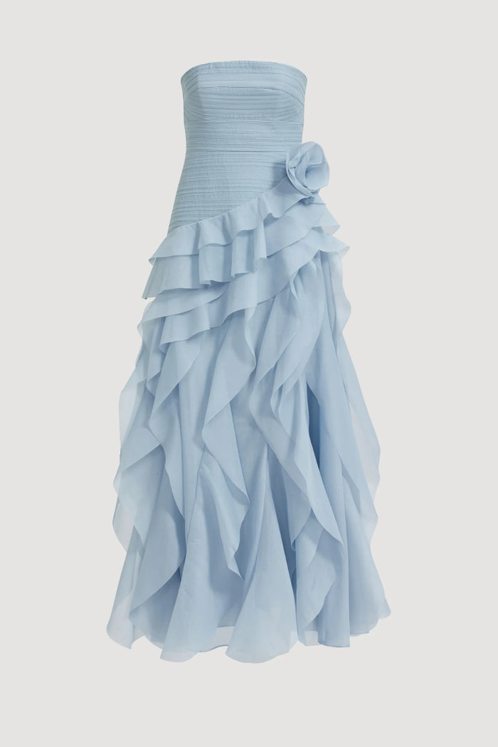 Aje Canyon Gown Cloud Blue Hire TENN Designer Hire