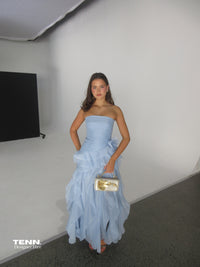 Aje Canyon Gown Cloud Blue TENN Designer Hire