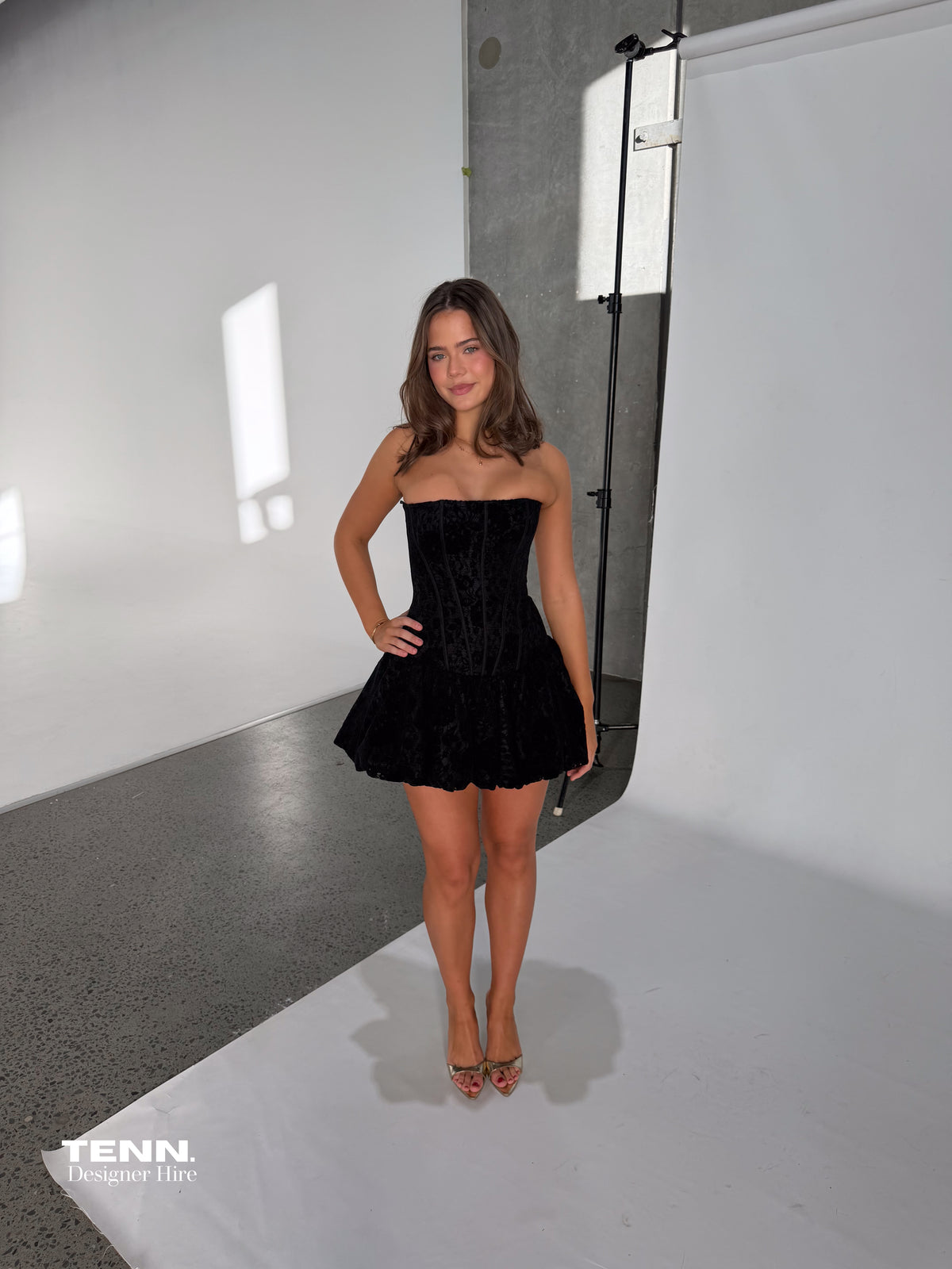 Aje Florence Lace Mini Dress in Black TENN Designer Hire