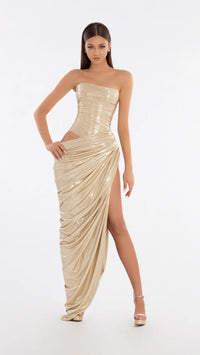 Jet Corset Gown - Metallic Gold