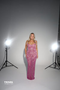 Albina Dyla Blush Gown TENN Designer Hire