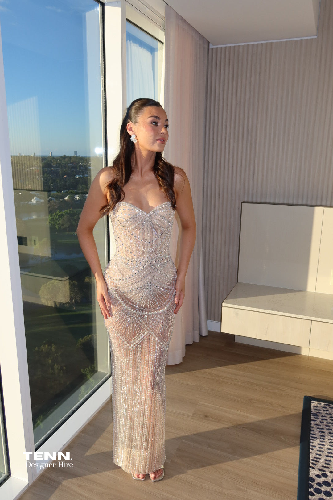 Albina Dyla Blush Majesty Gown Diamond TENN Designer Hire