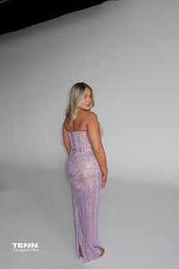 Albina Dyla Blush Majesty Gown in Lilac TENN Designer Hire