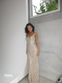 Albina Dyla Celestial Shimmer Gown – TENN Designer Hire
