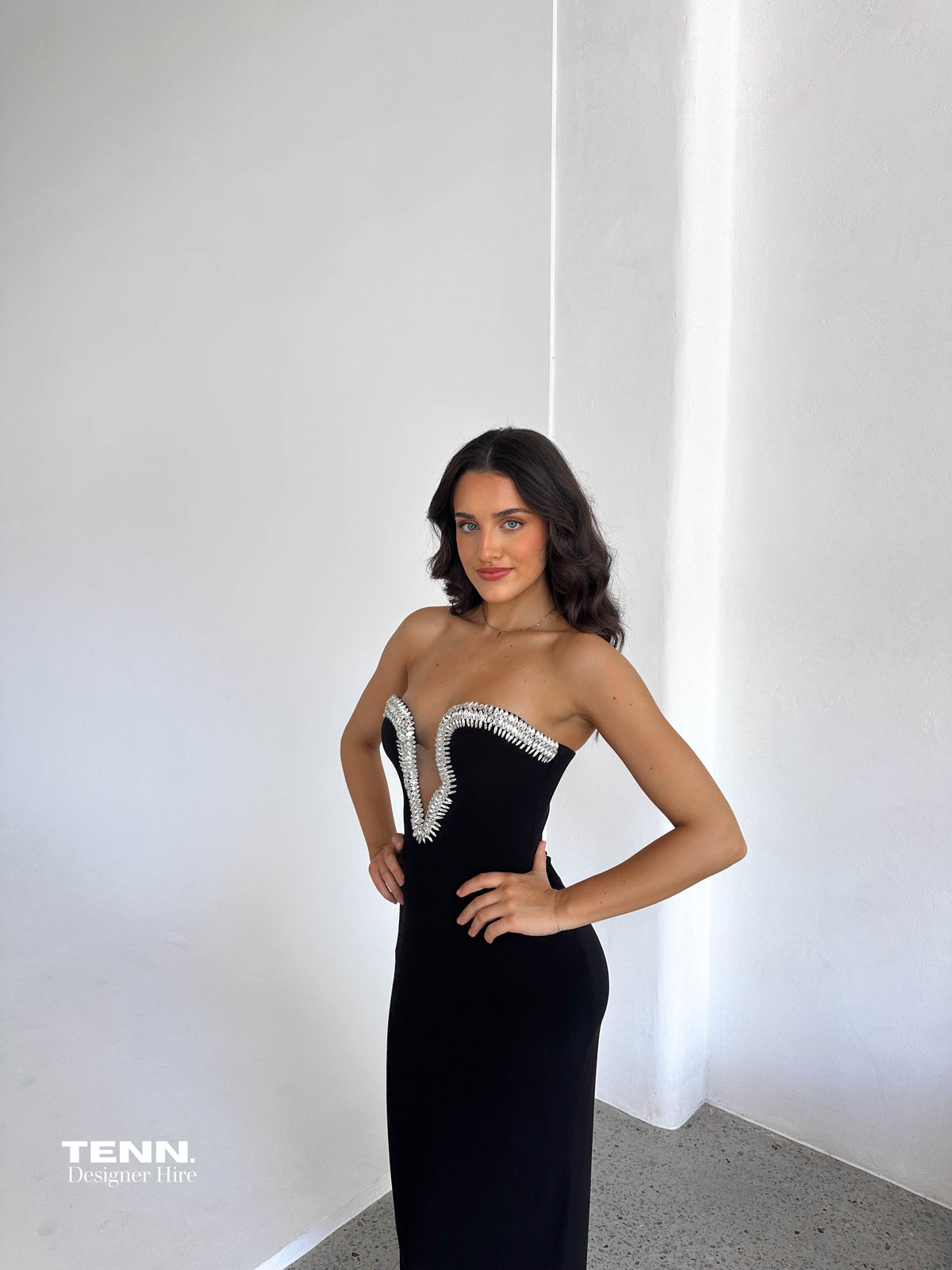 Albina Dyla Classica Gown - Black Wedding dress hire